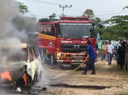 Bawa 15 Jerikan BBM, Pria Mobilnya Terbakar di SPBU Konawe Diduga Pengepul
