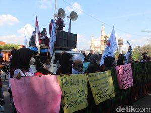 Buruh Kepung Pendopo Majalengka, Suarakan Kebebasan Berserikat