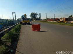 Jembatan Juwana Melengkung Gegara Kebakaran Belum Dibongkar, Ini Alasannya
