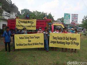Konjuk Ngarsadalem Sultan, Ulah Penambang Liar Sungai Progo Dikeluhkan Konjuk Ngarsadalem Sultan, Ulah Penambang Liar Sungai Progo Dikeluhkan