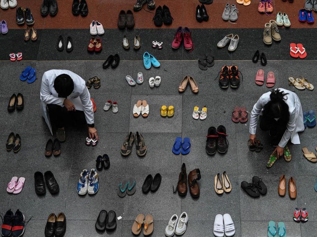 Ratusan Sepatu Tandai Hari Tanpa Tembakau Sedunia di Filipina