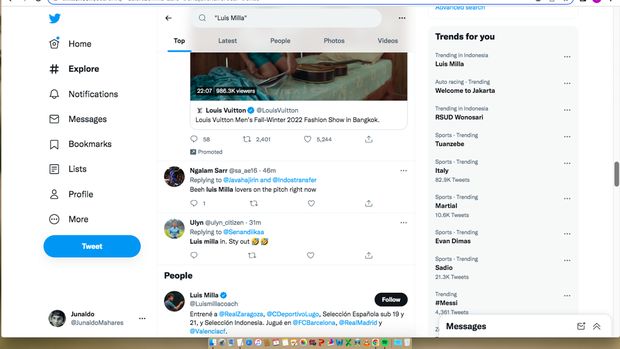 Luis Milla dan Evan Dimas trending di Twitter usai Indonesia imbang 0-0 lawan Bangladesh di Stadion Si Jalak Harupat, Bandung, Rabu (1/6).
