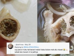 Bau Busuk! Wanita Ini Dapat Bonus Kotoran Sapi Saat Beli Sup Jeroan