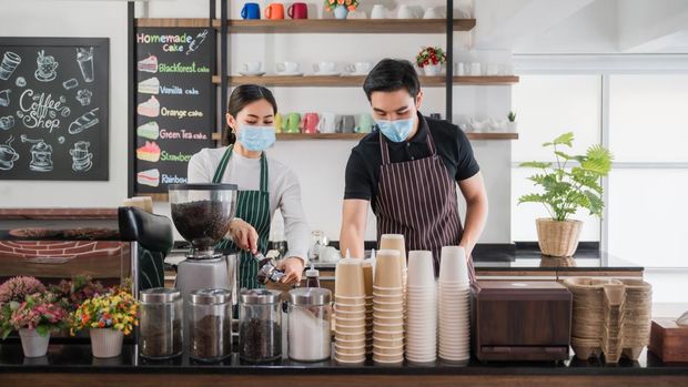 Ilustrasi coffee shop