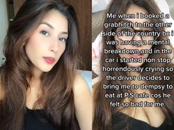 Driver Taksi Online Ini Traktir Makan Penumpangnya yang Nangis Galau