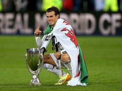 Momen Real Madrid juara Piala Super Spanyol 2014 dalam final di Cardiff amat istimewa buat Bale yang memang berasal dari Wales. Foto: Getty Images/Clive Mason