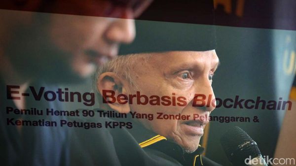 Saat Amien Rais Usul e-Voting Pemilu Pakai Sistem Blockchain