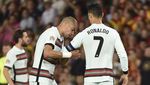 Foto Ronaldo Jadi Pemain Cadangan di Laga Spanyol Vs Portugal