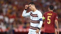 Ronaldo gagal mencetak gol dalam duel Spanyol vs Portugal yang berakhir imbang 1-1. (Foto: Getty Images/Quality Sport Images)