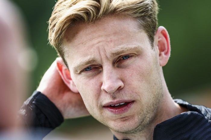 Frenkie de Jong ZEIST - Frenkie de Jong during a training session of the Dutch national team at the KNVB Campus on May 31, 2022 in Zeist, the Netherlands. The Dutch national team is preparing for the UEFA Nations League match against Belgium. ANP VINCENT JANNINK (Photo by ANP via Getty Images)