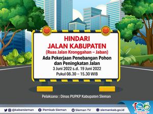 Hindari Jalan Kabupaten di Sleman 3-19 Juni Pagi Sampai Jam 15.30 WIB, Lur!