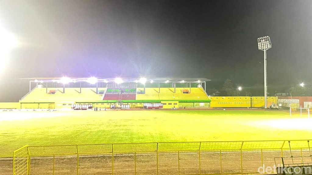 Penampakan Pencahayaan Stadion BJ Habibie Parepare Jelang Laga PSM Vs Sulut