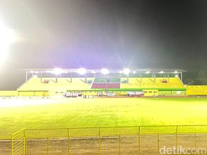Penampakan Pencahayaan Stadion BJ Habibie Parepare Jelang Laga PSM Vs Sulut