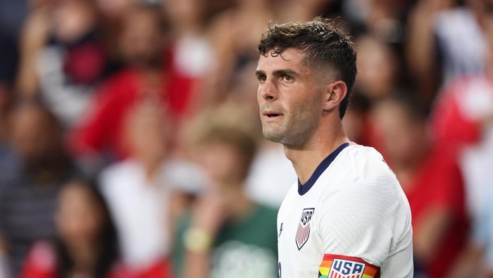 CINCINNATI, OH - JUNE 01: Christian Pulisic of USA / United States of America during an international friendly between United States of America / USA and Morocco at TQL Stadium on June 1, 2022 in Cincinnati, Ohio. (Photo by Matthew Ashton - AMA/Getty Images)