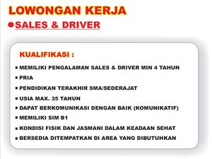Loker Denpasar, Unit Ice Company Buka Lowongan Sales-Driver