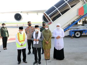 449 Jemaah Haji Kloter Pertama Asal Jatim Berangkat dari Bandara Juanda