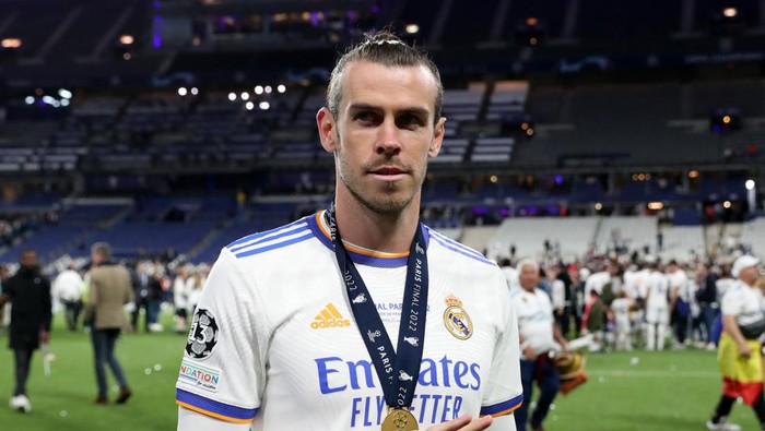 PARIS, FRANCE - MAY 28: Gareth Bale of Real Madrid following  the UEFA Champions League final match between Liverpool FC and Real Madrid at Stade de France on May 28, 2022 in Paris, France. (Photo by Catherine Ivill/Getty Images)