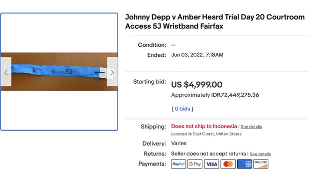 Gelang Sidang Johnny Depp vs Amber Heard