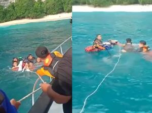 WNA Italia Tergulung Ombak di Kelingking Beach