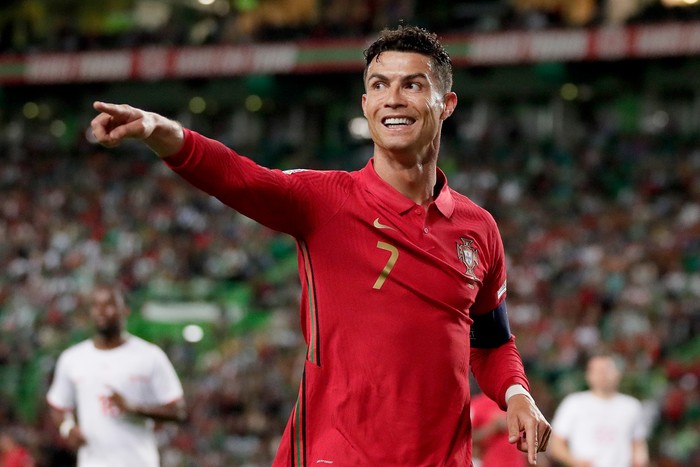 LISBON, PORTUGAL - JUNE 5: Cristiano Ronaldo of Portugal  during the  UEFA Nations league match between Portugal  v Switzerland  at the Estadio Jose Alvalade on June 5, 2022 in Lisbon Portugal (Photo by David S. Bustamante/Soccrates/Getty Images)