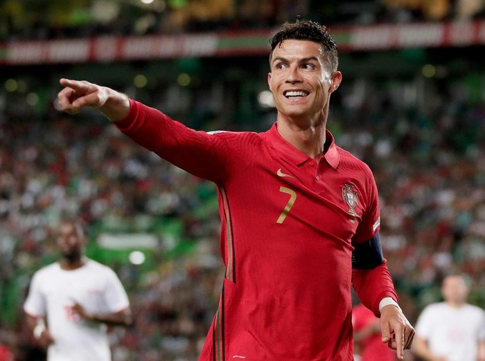 LISBON, PORTUGAL - JUNE 5: Cristiano Ronaldo of Portugal  during the  UEFA Nations league match between Portugal  v Switzerland  at the Estadio Jose Alvalade on June 5, 2022 in Lisbon Portugal (Photo by David S. Bustamante/Soccrates/Getty Images)