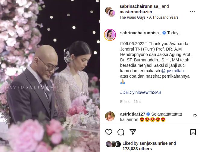Deddy Corbuzier Nikahi Sabrina