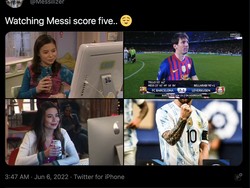 Dari dulu sampai sekarang, Lionel Messi tetap identik dengan gol. Foto: dok. Twitter