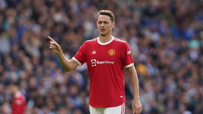 Manchester Uniteds Nemanja Matic during the Premier League match at the AMEX Stadium, Brighton. Picture date: Saturday May 7, 2022. (Photo by Gareth Fuller/PA Images via Getty Images)