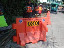 Jembatan Longsor di Demakijo Klaten, Lalin Diberlakukan Buka Tutup
