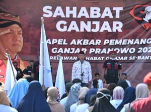 Di Apel Akbar, Ratusan Warga Cilegon Dukung Ganjar Jadi Presiden 2024