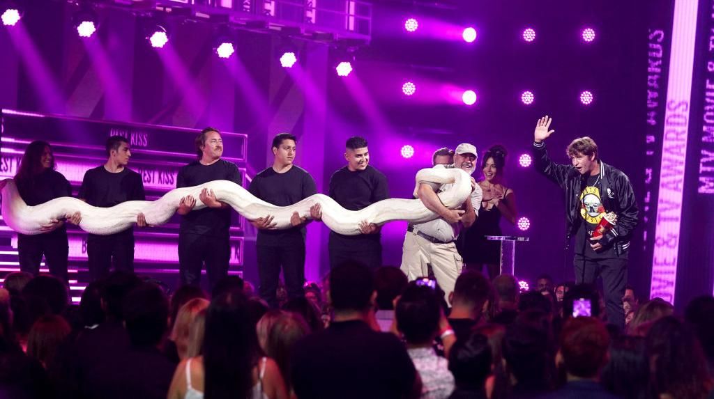 Adegan Cium Ular Derik Jadi yang Terbaik, Aktor Ini Dihadiahi Cium Sanca Jumbo Adegan Cium Ular Derik Jadi yang Terbaik, Aktor Ini Dihadiahi Cium Sanca Jumbo