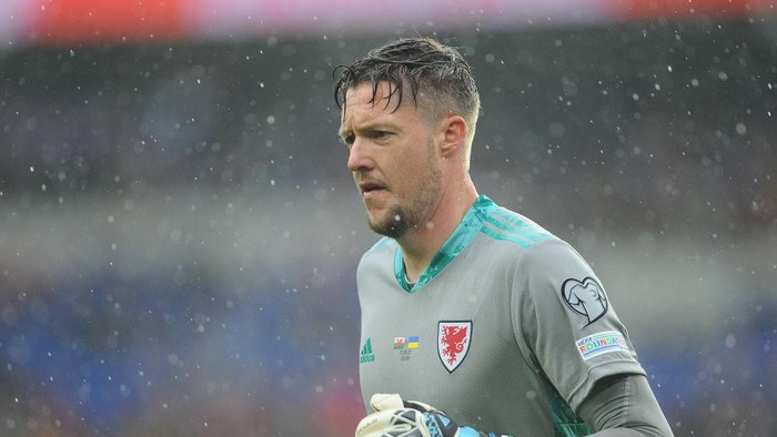 CARDIFF, WALES - JUNE 05:  Wales Wayne Hennessey during the FIFA World Cup Qualifier match between Wales and Ukraine at Cardiff City Stadium on June 5, 2022 in Cardiff, Wales. (Photo by Ian Cook - CameraSport via Getty Images)