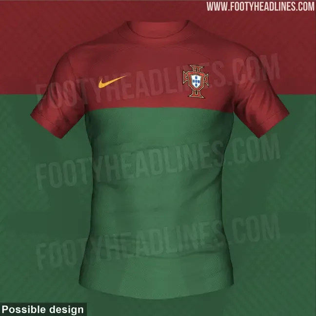 Dugaan jersey Portugal di Piala Dunia 2022