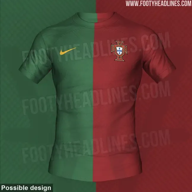 Dugaan jersey Portugal di Piala Dunia 2022