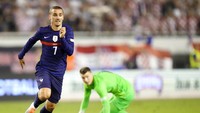 Meski penampilan Antoine Griezmann di level klub tak selalu bagus, namun jangan tanyakan kualitasnya saat berseragam Prancis. Foto: AP/Darko Bandic