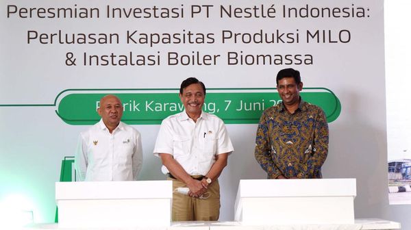 Luhut dan Teten Resmikan Investasi Nestle di Karawang