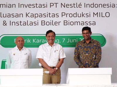 Luhut dan Teten Resmikan Investasi Nestle di Karawang