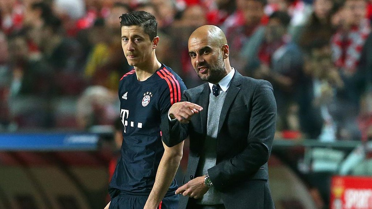 Guardiola pernah melatih Lewandowski semasa bekerja di Bayern. Foto: Bongarts/Getty Images/Alexander Hassenstein