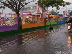Ruas Jalan di Utara Stasiun Delanggu Klaten Rawan Banjir