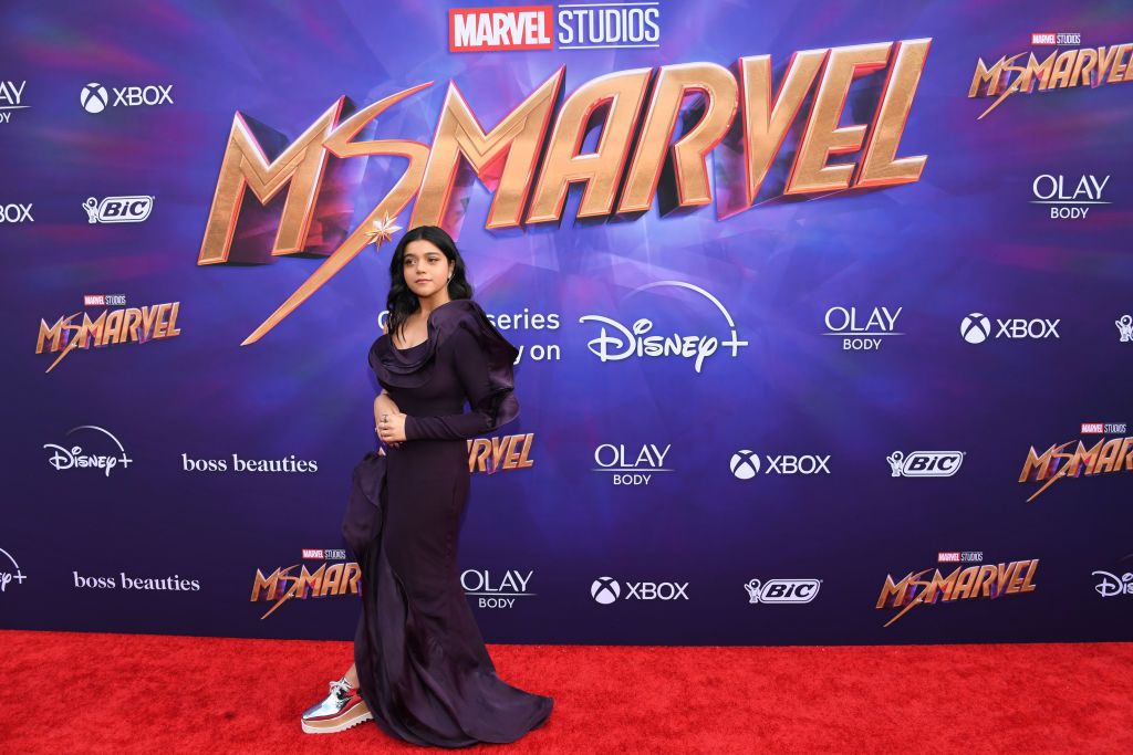 LOS ANGELES, CALIFORNIA - JUNE 02: Iman Vellani attends Disney+ And Marvel's New Television Series  