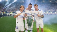 Trio Modric-Casemiro-Kroos sudah menangi banyak gelar bersama di Real Madrid. Apakah nanti di masa depan, trio anak mudanya bisa ikuti jejak mereka? (Getty Images)