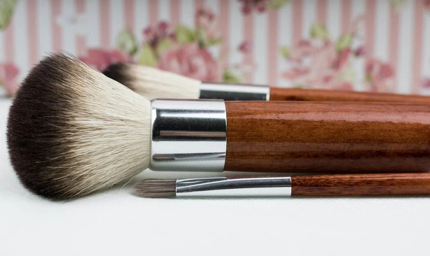 Makeup brush bristles illustration
