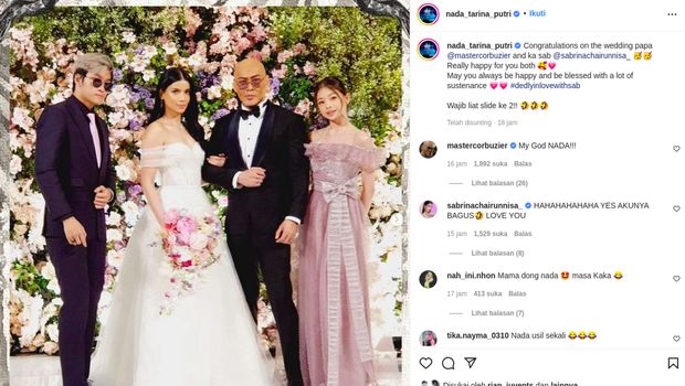 Ini Panggilan Nada ke Sabrina yang Kini Resmi Jadi Istri Deddy Corbuzier