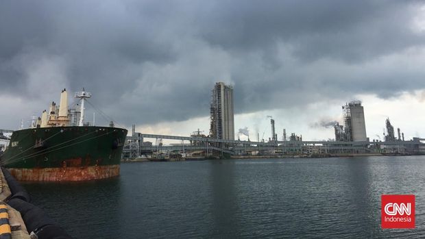 Pabrik PT Pupuk Kalimantan Timur di Kota Bontang, Kalimantan Timur. (CNN Indonesia/Suriyanto)