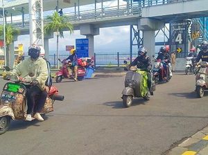VWD 2022, Pengendara Vespa Serbu Bali via Pelabuhan Gilimanuk