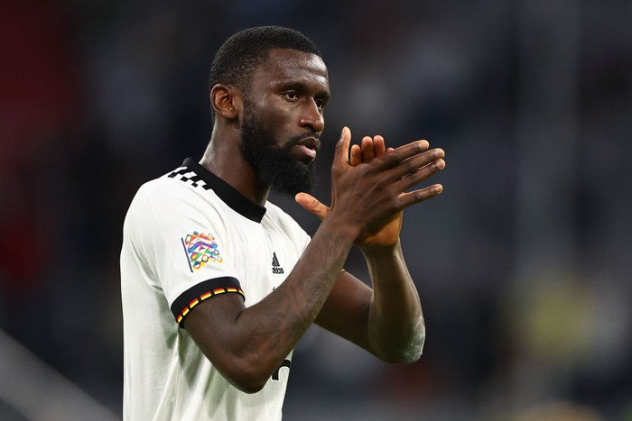 Antonio Ruediger MUNICH, GERMANY - JUNE 07: Antonio Rudiger of Germany during the UEFA Nations League League A Group 3 match between Germany and England at Allianz Arena on June 7, 2022 in Munich, Germany. (Photo by Robbie Jay Barratt - AMA/Getty Images)