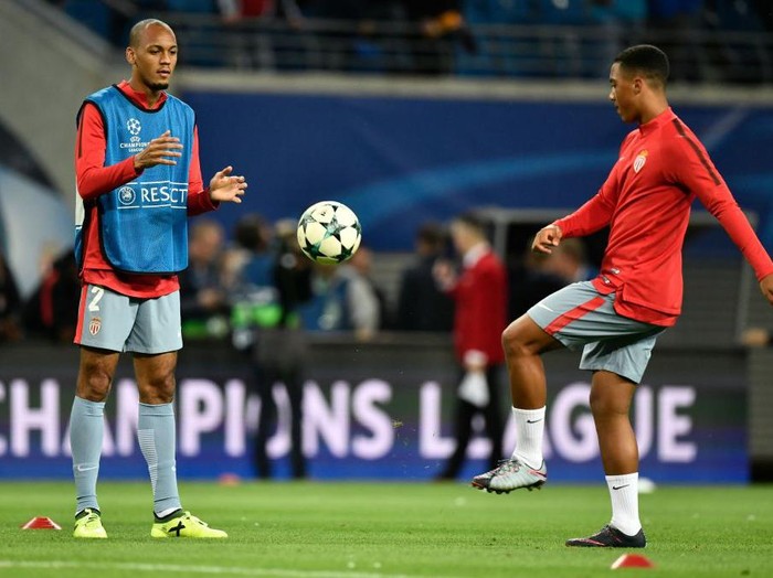 Monaco's Kylian Mbappe-Lottin celebrates scoring his side second goal during the UEFA Champions League match at the Etihad Stadium, Manchester. (Photo by Martin Rickett/PA Images via Getty Images)