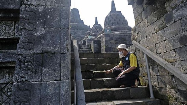 Candi Borobudur Terkikis/Foto : cnnindonesia.com/CNN Indonesia