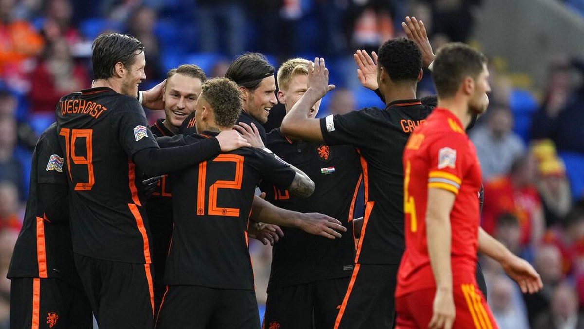 Timnas Belanda lawan Wales. Foto: AP/Matt Dunham