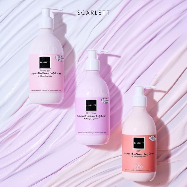 Potret produk body lotion dari Scarlett